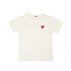 Comme Des Garçons Play White Red Heart Short Sleeve T-shirt In Multi