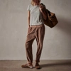 JAMES PERSE JUMBO CORD RELAXED FIT CHINO PANT IN CHESTNUT PIGMENT
