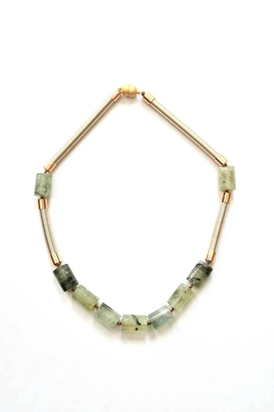 Sea Lily Women's Green Garnet Wire Necklace