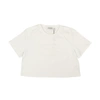 Opening Ceremony Chalk White Cotton Blank Oc Cropped T-shirt In Multi