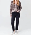 MONROW LEOPARD OVERSIZED CARDIGAN IN GREY