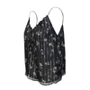 Amiri Black Floral Print Chiffon Tank Top In Multi
