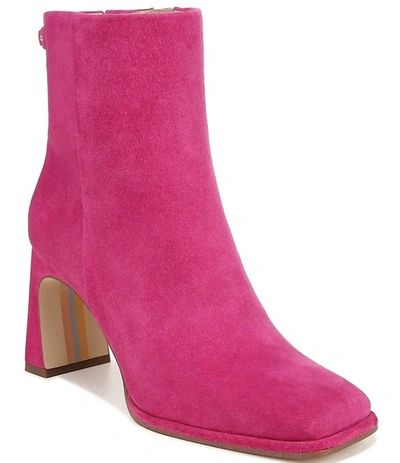 Sam Edelman Women's Irie Square Toe High Heel Booties In Bright Dahlia