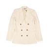 Opening Ceremony Eggshell White Double-breasted Blazer In Multi