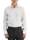Alfani Mens Poplin Slim Fit Button-down Shirt In White