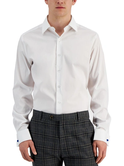 Alfani Mens Poplin Slim Fit Button-down Shirt In Multi