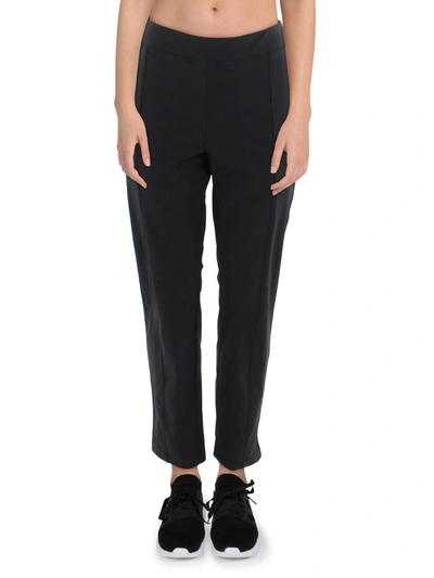 Calvin Klein Womens Cropped Pull On Straight Leg Pants In Black