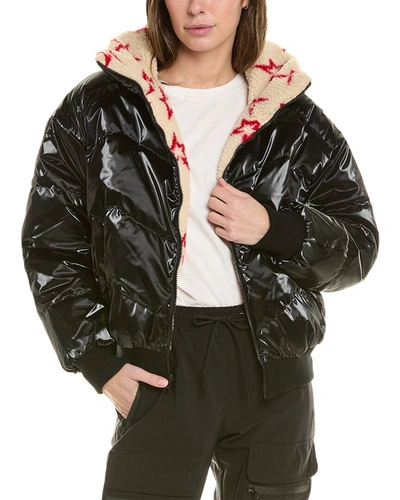 Zao quilted terry-paneled down hooded ski jacket