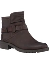 Gc Shoes Moto Womens Faux Leather Rubber Outsole Ankle Boots In Brown