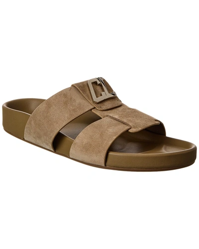Christian Louboutin Mens Sierra Dhabubizz Logo-embossed Leather Sandals In Beige
