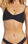 Billabong Sol Searcher Bikini Top In Black Pebble