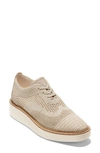 Cole Haan Grid Stitch Womens Knit Lifestyle Athletic And Training Shoes In Rye Knit-ivory Stitchlite