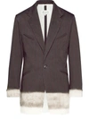 Maison Margiela Pendleton Pinstripe Blazer In Grey