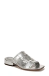 Sarto By Franco Sarto Marina Metallic Slide Sandal In Silver