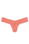 Hanky Panky Signature Lace Low-rise Thong In Snapdragon Peach