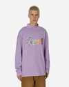 Erl Solid Color Mock-neck Sweatshirt With Contrasting Patches In Purple