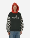 ERL VENICE CHECKED SLEEVE HOODED SWEATSHIRT