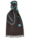 Burberry Logo Wool Silk Scarf In Multicolor