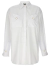 Elisabetta Franchi Embroidered Poplin Shirt In White