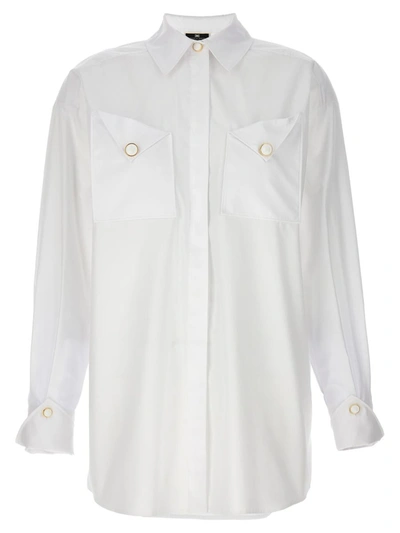 Elisabetta Franchi Pocket Shirt In White