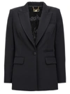 Elisabetta Franchi Single-breasted Blazer In Black