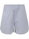 Filippa K Striped Drawstring Shorts In Blue