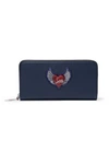 CHRISTIAN LOUBOUTIN PANETTONE EMBELLISHED TEXTURED-LEATHER CONTINENTAL WALLET