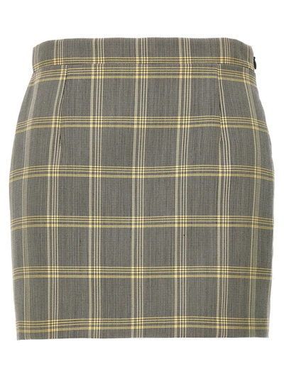 Marni Prince Of Wales Mini Skirt In Yellow