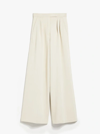 Max Mara Scuba Jersey Flare Trousers In Beige