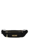 Moschino Logo Fanny Pack Crossbody Bags Black In Black