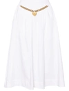 Moschino Heart-charm Ruched Midi Skirt In White