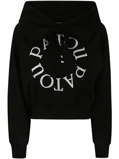 PATOU PATOU CROPPED MEDALLION LOGO HOODIE CLOTHING