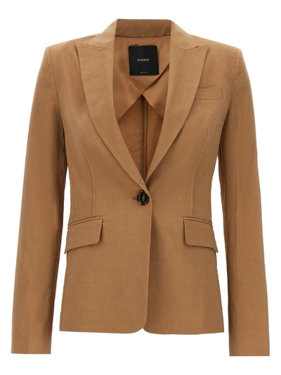 Pinko Ghera Blazer And Suits In Brown