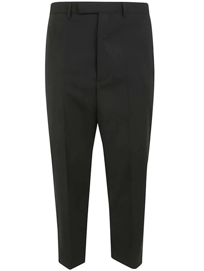 Rick Owens Astaires Cropped Trousers Clothing In Black