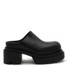 Rick Owens Bogun Chunky Leather Slippers In Black