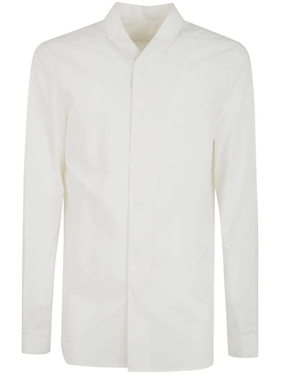 Rick Owens Snap Collar Faun Shirt Clothing In White