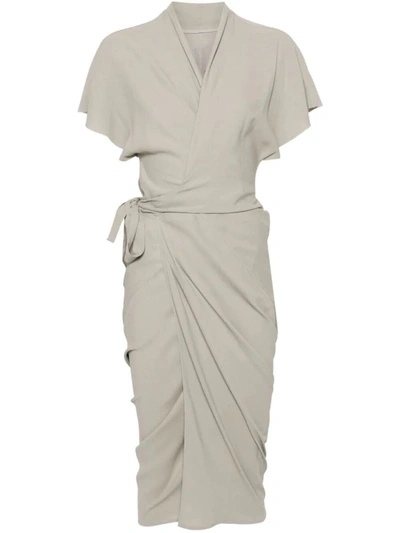 Rick Owens Wrap Dress Clothing In White