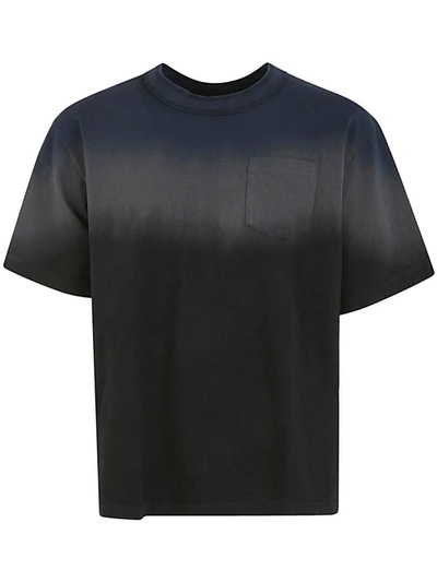 Sacai S Cotton Jersey T-shirt Tshirt In Blue