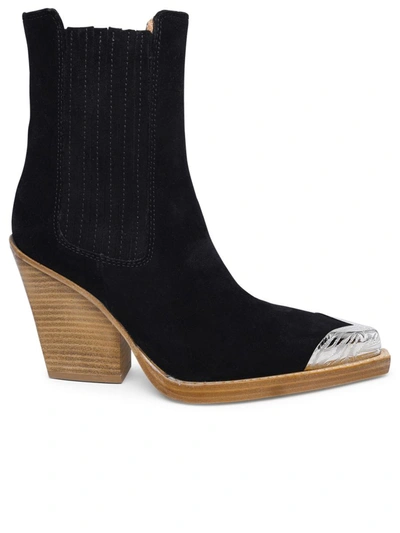 Paris Texas 'dallas' Suede Off Black Ankle Boots