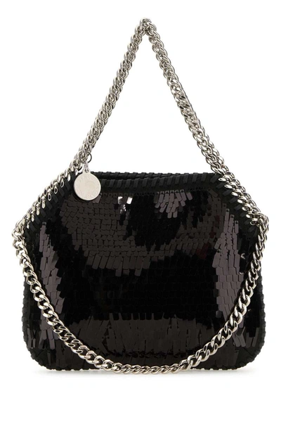 Stella Mccartney Sequins Mini Shoulder Bag In Black