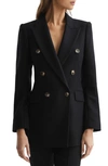 REISS LAURA DOUBLE BREASTED WOOL BLEND BLAZER