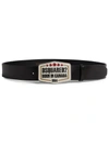 Dsquared2 Logo-buckle Leather Belt In Black