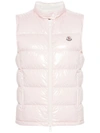 Moncler Padded Sleeveless Quilted Bodywarmer In Pink
