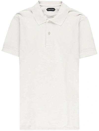 Tom Ford Short Sleeve Polo Shirt In Beige