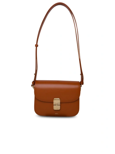 Apc A.p.c. Terracotta Leather Bag In Brown