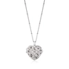 ROSS-SIMONS STERLING SILVER HEART LOCKET PENDANT NECKLACE WITH DIAMOND ACCENTS
