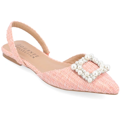 Journee Collection Hannae Flat In Pink