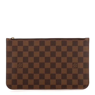 Pre-owned Louis Vuitton Neverfull Pochette In Brown