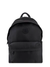 MONCLER WATERPROOF NYLON BACKPACK WITH FRONTAL LOGO PATCH