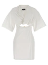 Jacquemus Bahia Twist-front Cutout Cotton Mini Dress